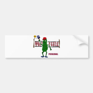 純芸術のPickleballを遊ぶおもしろいなピクルス バンパーステッカー