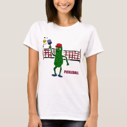純芸術のPickleballを遊ぶおもしろいなピクルス Tシャツ