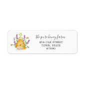 純蜂蜜カスタム食品 | 返信用宛名ラベル ラベル (正面)