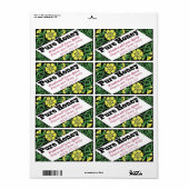 純蜂蜜黄色の花 ラベル (フルシート)