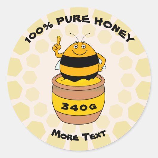 純蜂蜜 ラウンドシール (正面)