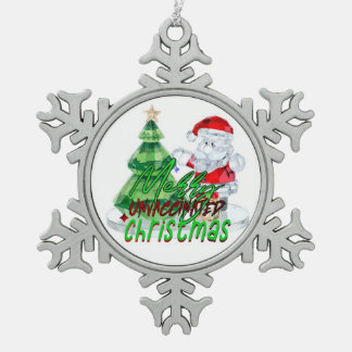 純血のクリスマス気分 スノーフレークピューターオーナメント