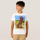 純血アイルランド・セッター犬Tシャツ Tシャツ (正面フル)