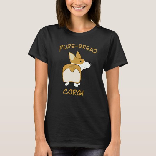 純血コーギー コーギー 犬 パン Tシャツ (正面)