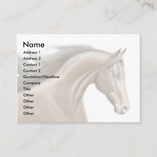 純血種のプロフィールカード 名刺 (正面)