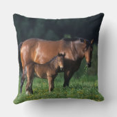 純血種のロバ及び子馬1 クッション (裏面)