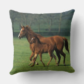 純血種のロバ及び子馬3 クッション (裏面)