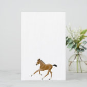 純血種の子馬の文房具を走るために生まれて下さい 便箋 (スタンド正面)