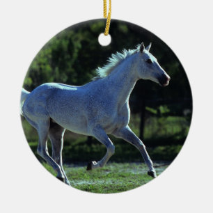純血種の種馬のランニング セラミックオーナメント