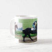 純血種の競争の馬朝のトレーニングのマグ コーヒーマグカップ (正面左)