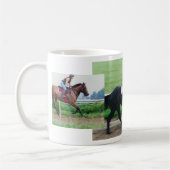 純血種の競争の馬朝のトレーニングのマグ コーヒーマグカップ (左)