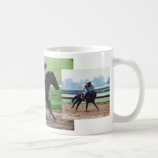 純血種の競争の馬朝のトレーニングのマグ コーヒーマグカップ (右)