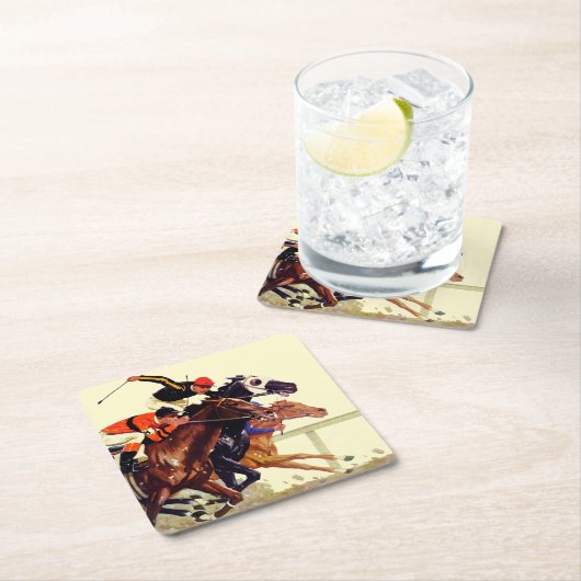 純血種の競争 スクエアペーパーコースター (インサイチュ)