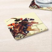 純血種の競争 スクエアペーパーコースター (アングル)