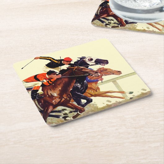 純血種の競争 スクエアペーパーコースター (アングル)