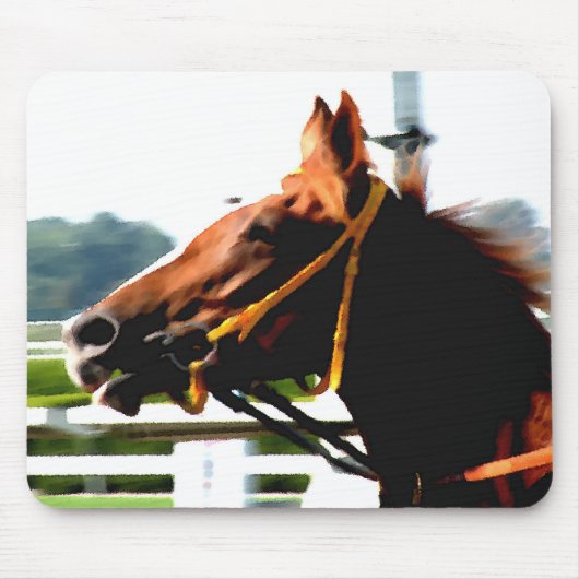 純血種の競走馬のマウスパッド マウスパッド (正面)