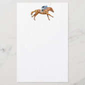 純血種の競走馬の文房具 便箋 (正面)