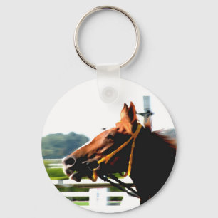 純血種の競走馬のkeychain キーホルダー