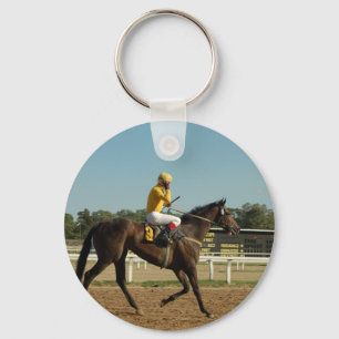 純血種の競走馬Keychain キーホルダー
