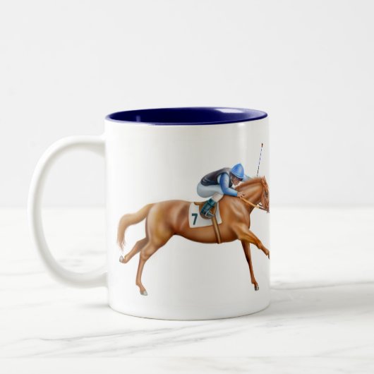 純血種の競馬馬のマグ ツートーンマグカップ (左)