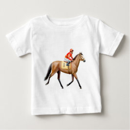 純血種の競馬馬の乳児のTシャツ ベビーTシャツ