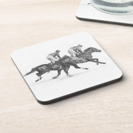 純血種の競馬馬- 6つのコースターのセット コースター (左側)