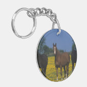 純血種の馬のグループ キーホルダー (正面左)