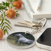 純血種の馬の待機の塀 キーホルダー (正面右)