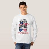 純血運動アメリカ国旗PureBlood Tシャツ (正面フル)