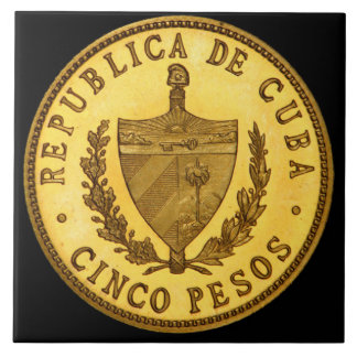純金のキューバの硬貨のセラミックタイル タイル