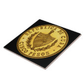 純金のキューバの硬貨のセラミックタイル タイル (側面)