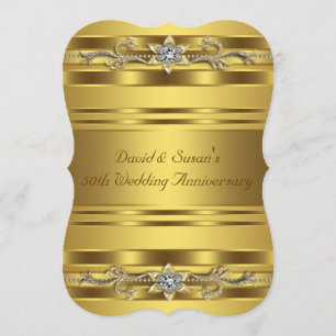 純金ゴールド結婚50周年記念パーティー 招待状