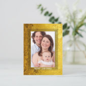 純金フォトフレームI +あなたの写真と文字 シーズンポストカード (スタンド正面)