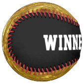 純金箔パターン+あなたのテキスト/写真 ソフトボール (正面左)