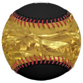 純金箔パターン+あなたのテキスト/写真 ソフトボール (裏面)