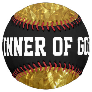 純金箔パターン+あなたのテキスト/写真 ソフトボール