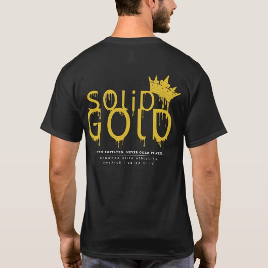 純金: 17-18黒の公式のロゴ Tシャツ (裏面)