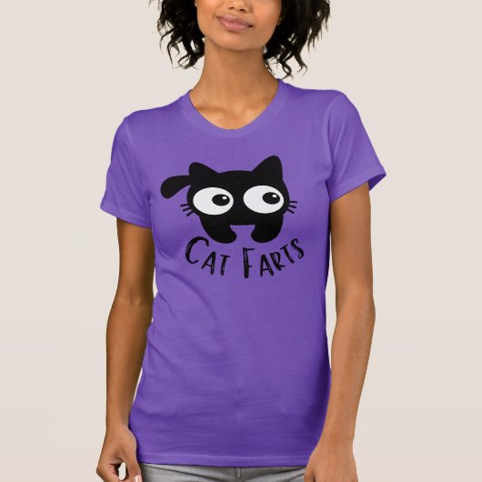純養殖笑わされる猫 Tシャツ (正面)