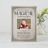 純魔法誕生日ハローウィンパーティ招待状 カード (スタンド正面)