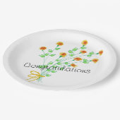 紙おめでとうプレート ペーパープレート (アングル)