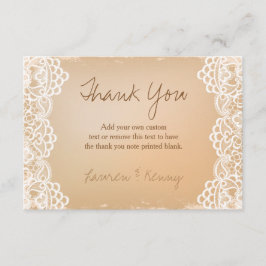 紙およびレースのサンキューカード サンキューカード