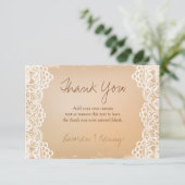 紙およびレースのサンキューカード サンキューカード (スタンド正面)