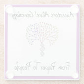 紙からピープルロゴ、紫 ガラスコースター (裏面)