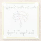 紙からピープルロゴ、黄色 ガラスコースター (裏面)