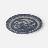 紙から成っている円形の青いヤナギのプレート: 7インチ ペーパープレート (アングル)