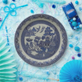 紙から成っている円形の青いヤナギのプレート:  9インチ ペーパープレート (パーティー)