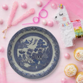 紙から成っている円形の青いヤナギのプレート:  9インチ ペーパープレート (パーティー)