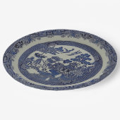 紙から成っている円形の青いヤナギのプレート: 9インチ ペーパープレート (アングル)