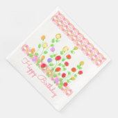 紙かわいらし誕生日ディナーナプキン (コーナー)