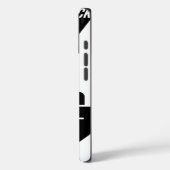 紙が石を破る - シンプルな白黒アート Case-Mate iPhoneケース (裏面 / 左)
